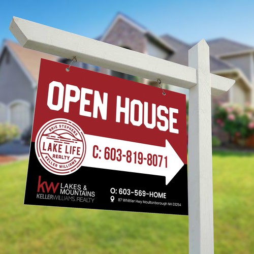 Lake Life Realty Open House Sign