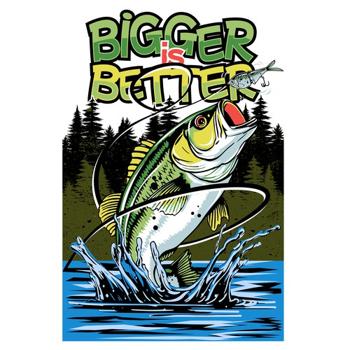 T-shirt design Bigger is better