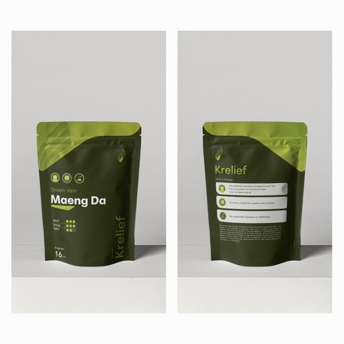 Krelief Kratom Packaging