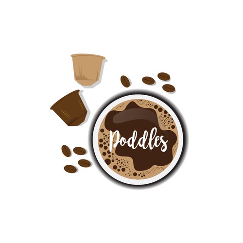 Coffee pod holder logo