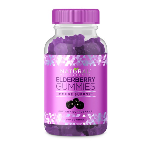 Elderberry Gummies label design