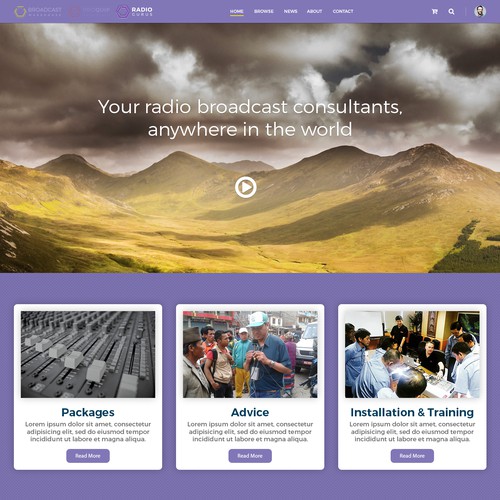 Landing page design