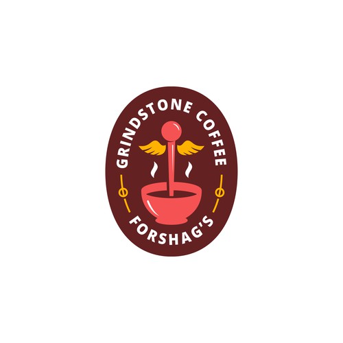 Emblem logo concept for Grindstone Coffee