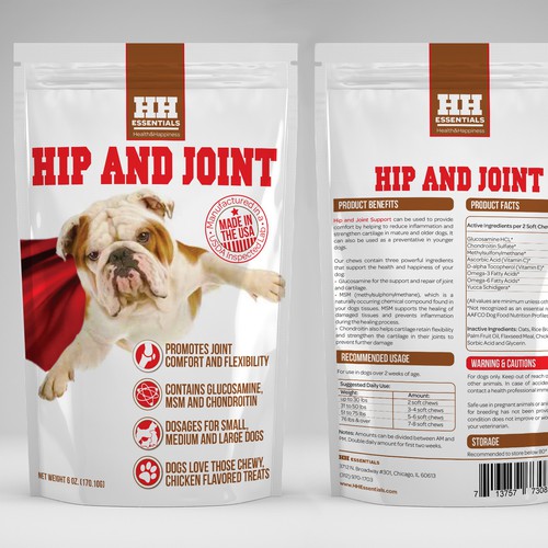 Dog Supplement Pouch Design