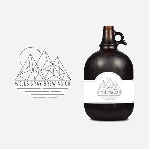 Geometric Monoline Logo for Cool Brewing Company