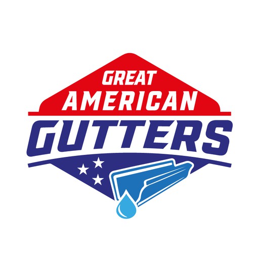 Bold logo for american gutters company