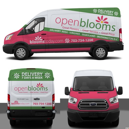 Open Bloom Vehicle Wrap