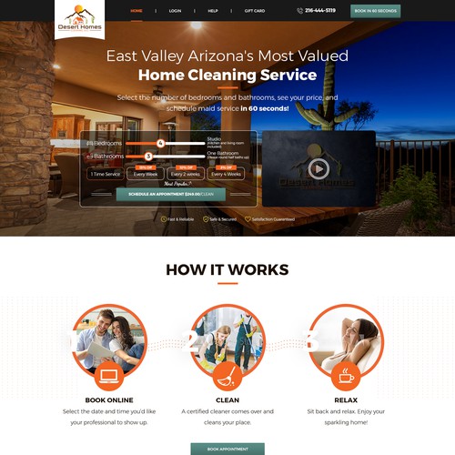 Website design for  deserthomescleaning.com 