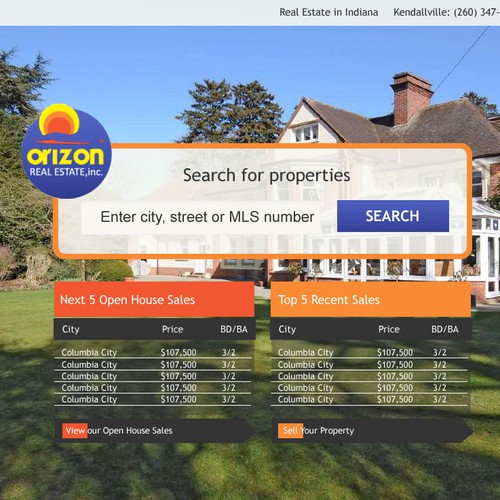 Website design for Orizon Real Estate