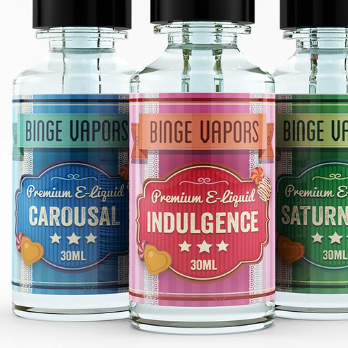 E-Liquid Label design for Binge Vapors