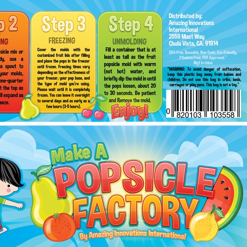 Make A Popsicle Maker Package Design
