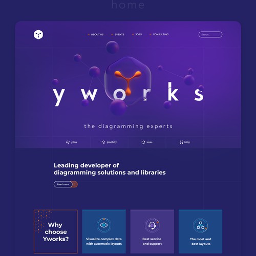 Yworks web design concept