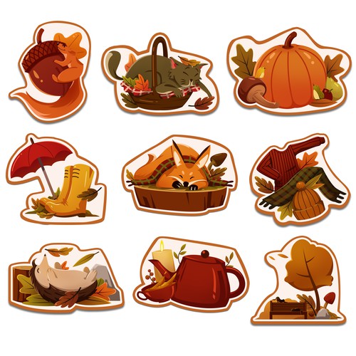 Fall / Autumn Cookies designs.