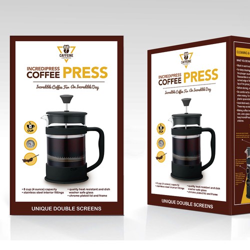 Coffee press, packaging design