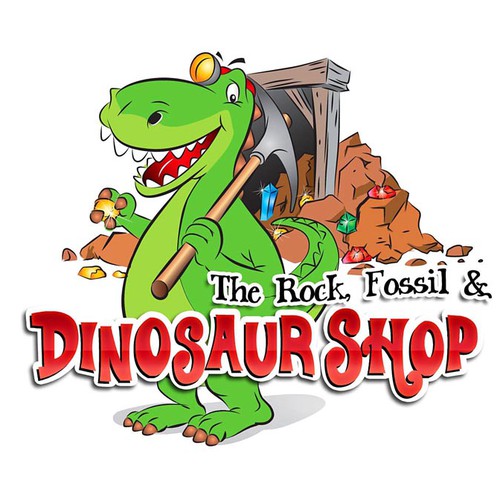 Help The Rock, Fossil and Dinosaur Shop with a new logo