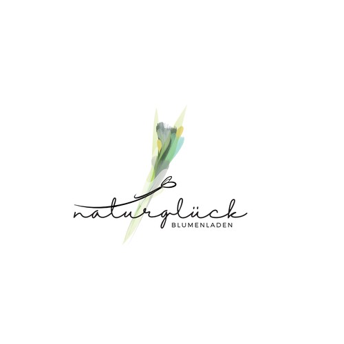 Natural watercolor inspired logo