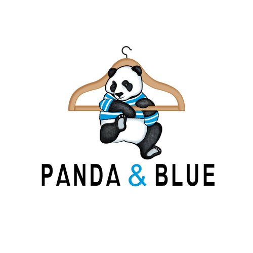 Classy neutra colors Panda for clothing shop 
