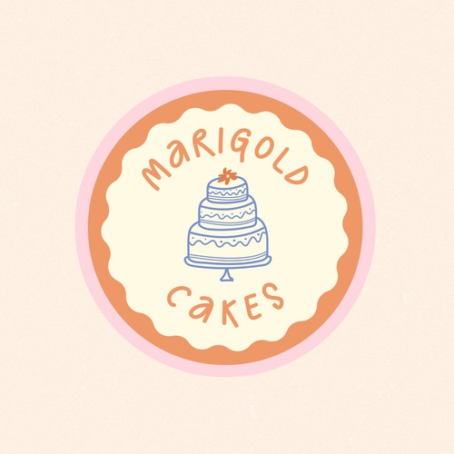 Hand illustrated logo for a small home bakery