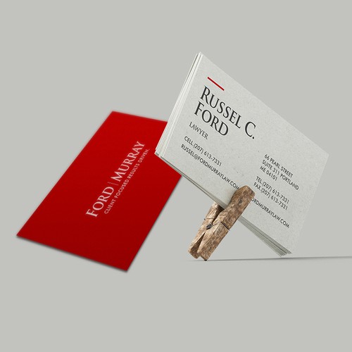 captivating business card for an entrepreneurial start-up law firm