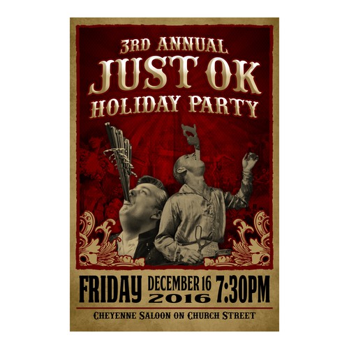 Freak Show Holiday Party Event Poster