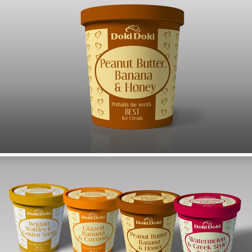 Design luxurious, premium sophisticated Ice Cream packaging