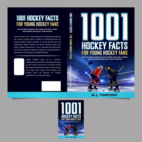 Hockey Fact Book for Kids & Young Teens - Book Cover Design