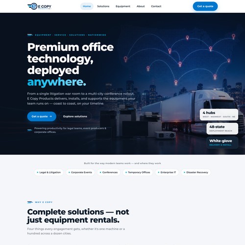 Modern and Clean Web Design For E-Copy