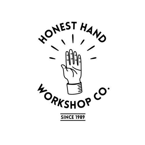 Minimalistic line logo for wood workshop