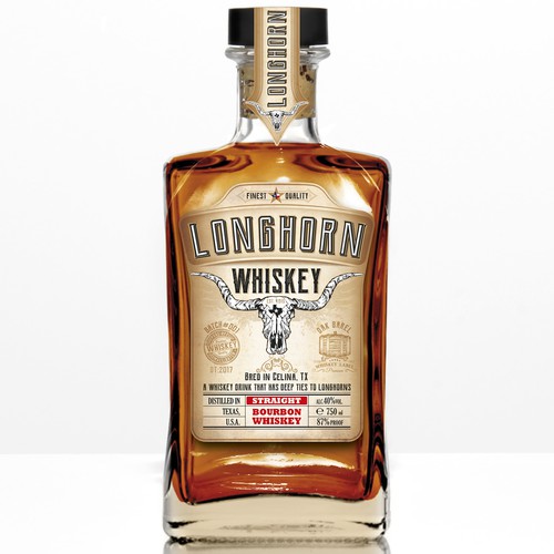 Whiskey Brand Logo and Bottle Design