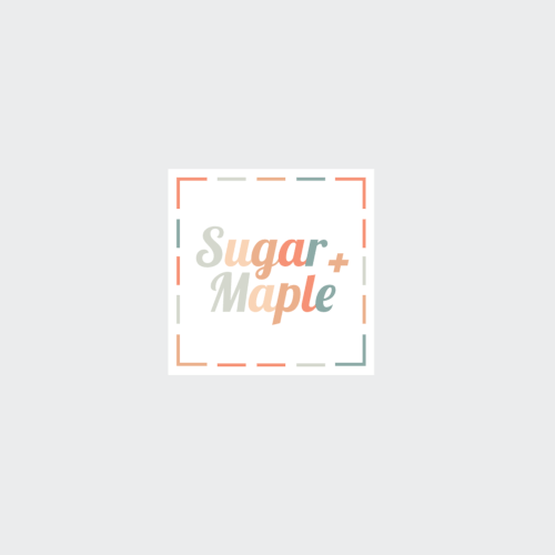 Create a clean cool warm logo for Sugar + Maple