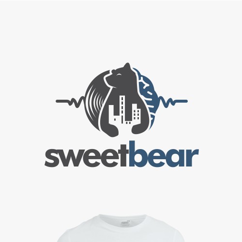 Music & Comedy Bear logo for "sweetbear"