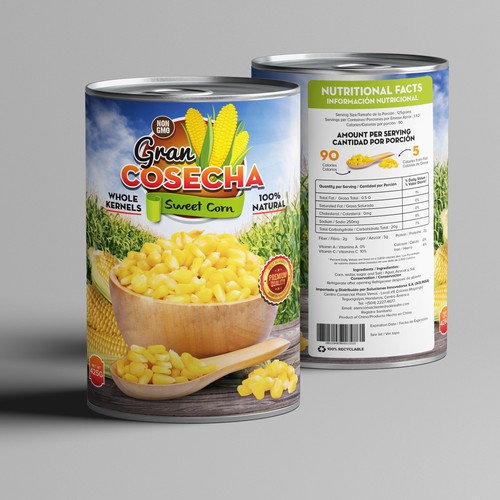 Canned Sweet Corn Design 