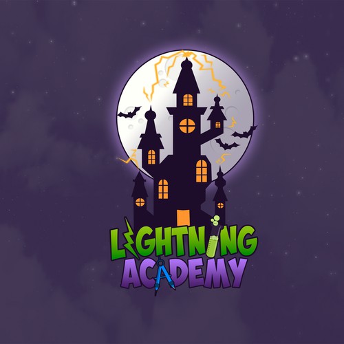Logo for Educational Website set in a Haunted Castle