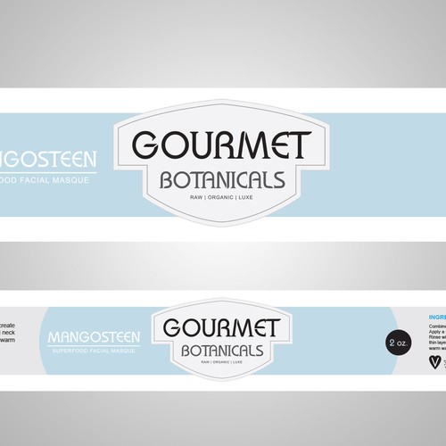 Create the next product label for Gourmet Botanicals