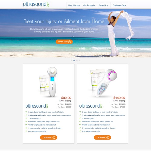 Fresh Landing Page for ultrasoundRX