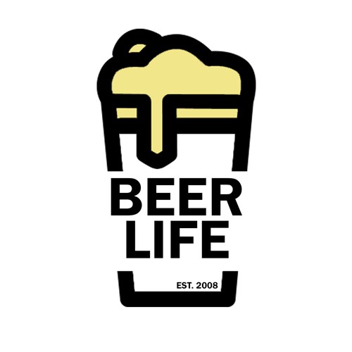 Beer Life stcker concept Beer on Glass