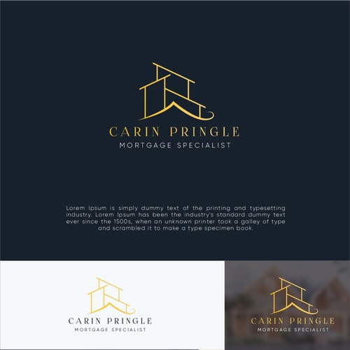Minimalist logo for mortgage specialist