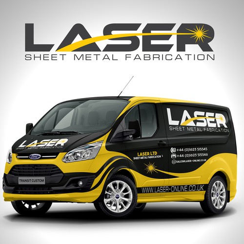 Eye catching visually stunning vehicle wrap for Laser Ltd