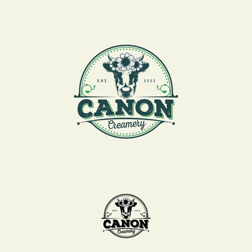 Vintage cremery logo