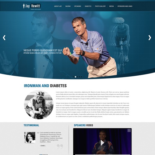 New website design wanted for Jay Hewitt Finish Line Vision