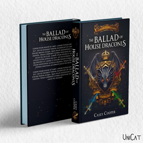 Epic Fantasy Book Cover for The Ballad of House Draconis