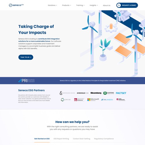 Seneca Home page design concept