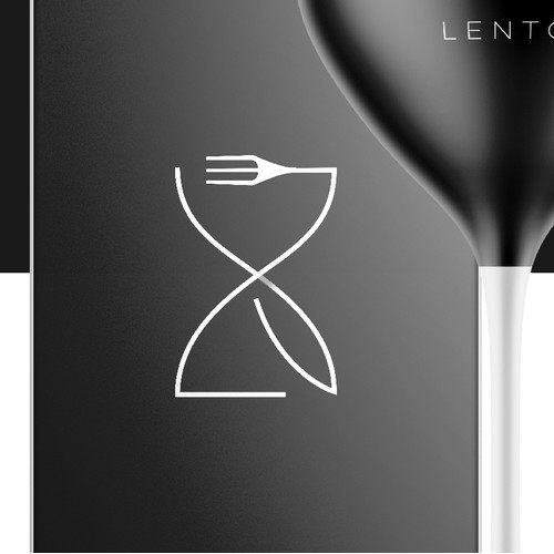 Minimal logo design for a slow food restaurant