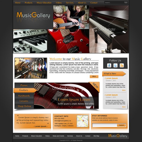 Help Music Gallery with a new website design