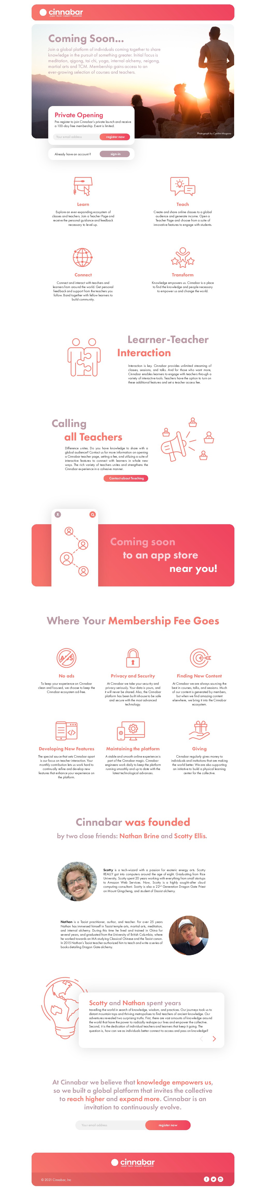 Landing Page for Innovative Online Learning Platform