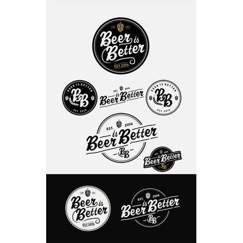 Beer Is Better Apparel Brand Seeks "Off the Wall" Clean Vintage Logo