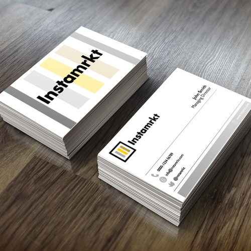 Simple, elegant, stunning business card for a new kind of sports betting