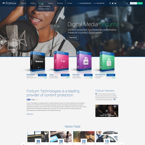 Create an inspiring clean modern website for a software technology company