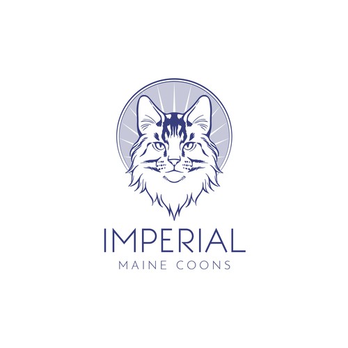 Pedigree maine coon cat logo