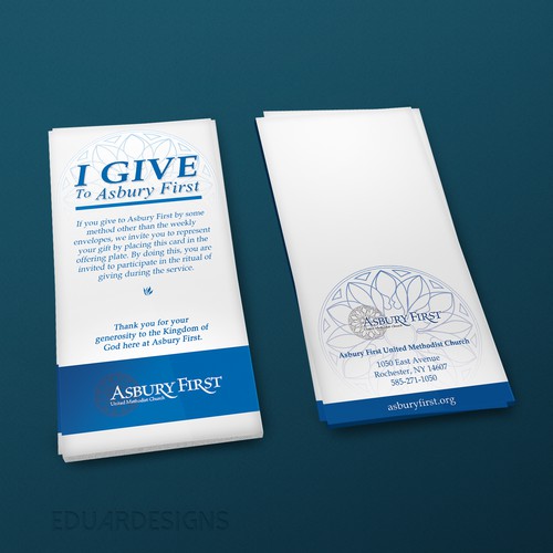 Donation cards design for Asbury First